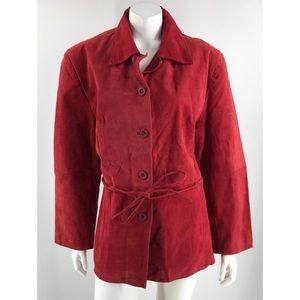 Hypo Active Red Leather Lined Coat NWT